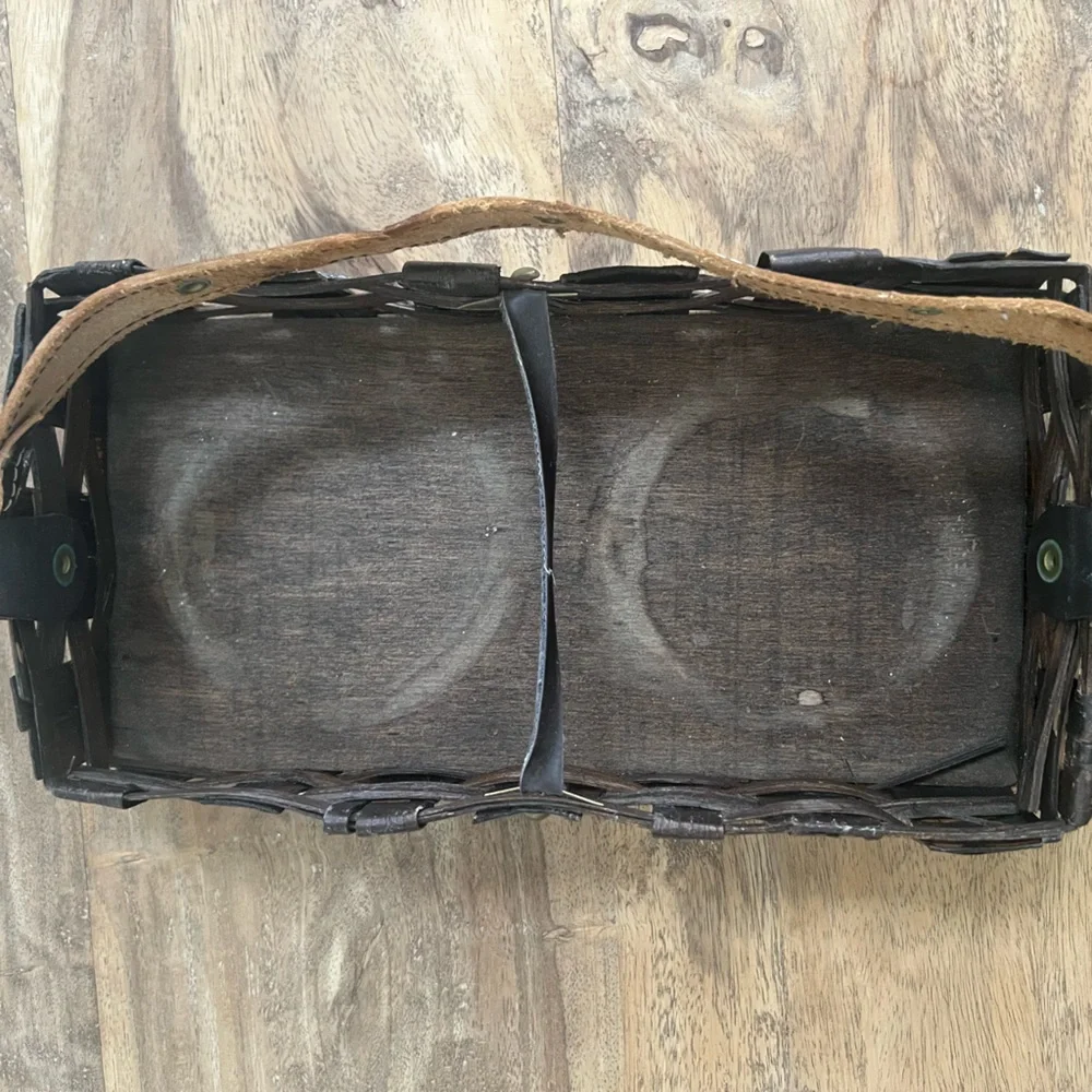 Vintage rattan tray